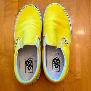 Neon yellow Vans, W10! Never worn!